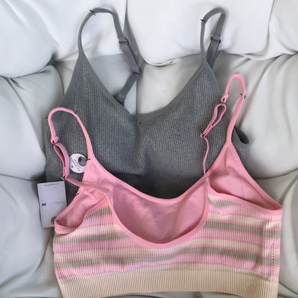 Lucky Brand Seamless Comfort BRA 💗 Sz L Pink Beige - Picture 5 of 7